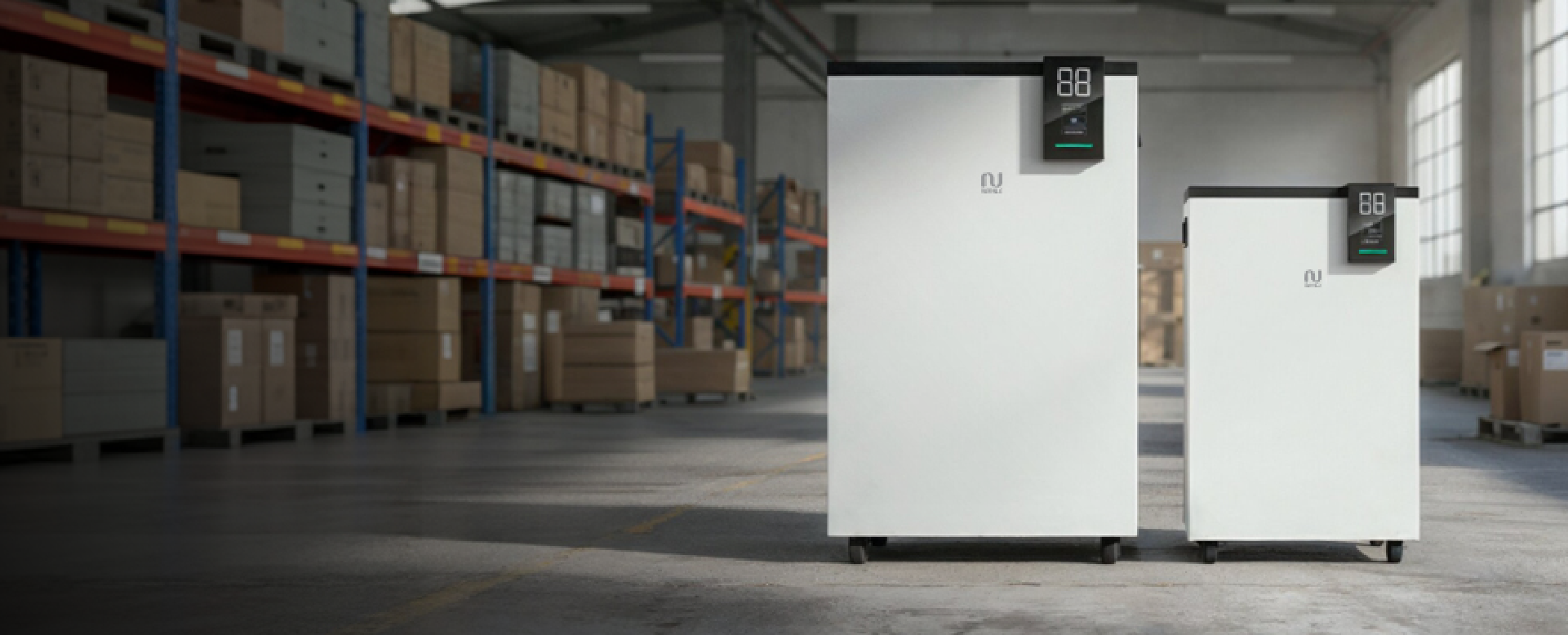 Gudang dengan dehumidifier industrial